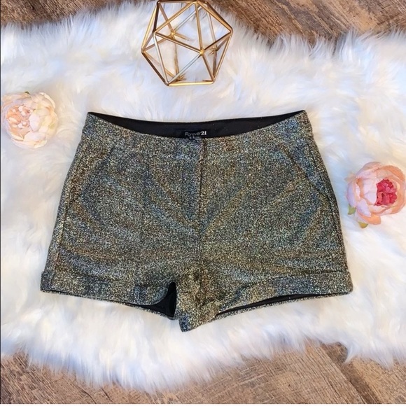 Adorable gold glitter forever 21 shorts - Picture 1 of 3